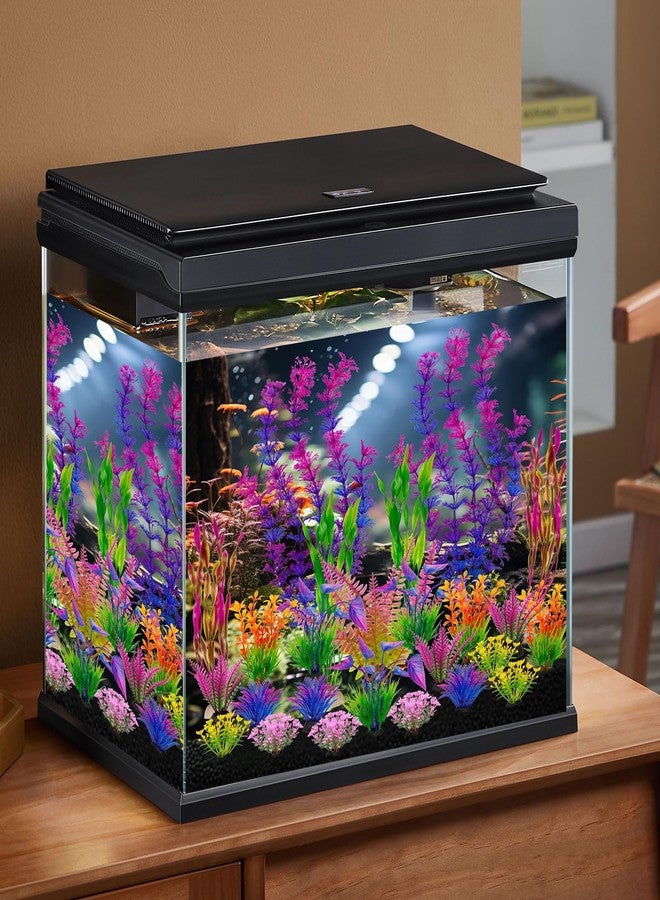 Seqiuay Colorful Fish Tank Decorations, Large Aquarium Artificial Plastic Plants Decor, Betta Goldfish Tank Accessories, Fish Bowl Ornaments - Image 4